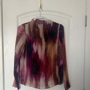 Elegant Multicolor Pleated Women's Top